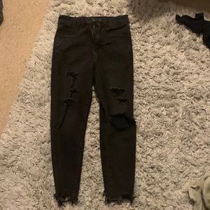 Black ripped jeans